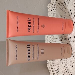Spa Scentials Foot Care Set - Repair Cream & Smooth Foot Scrub NEW SEALED